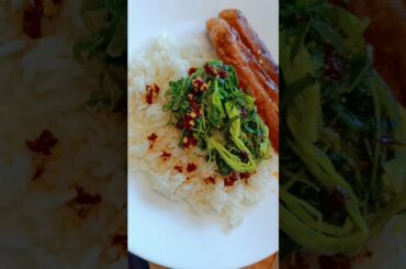 Sausages, Chili Oil and Rice #shorts