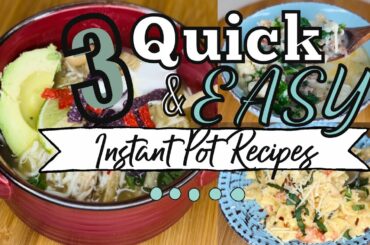3 Quick & Easy Instant Pot Recipes! | DINNER IN LESS THAN 30 MINUTES