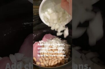 Chicken Chili Recipe in a Slow Cooker #weeknightDinnerRecipe