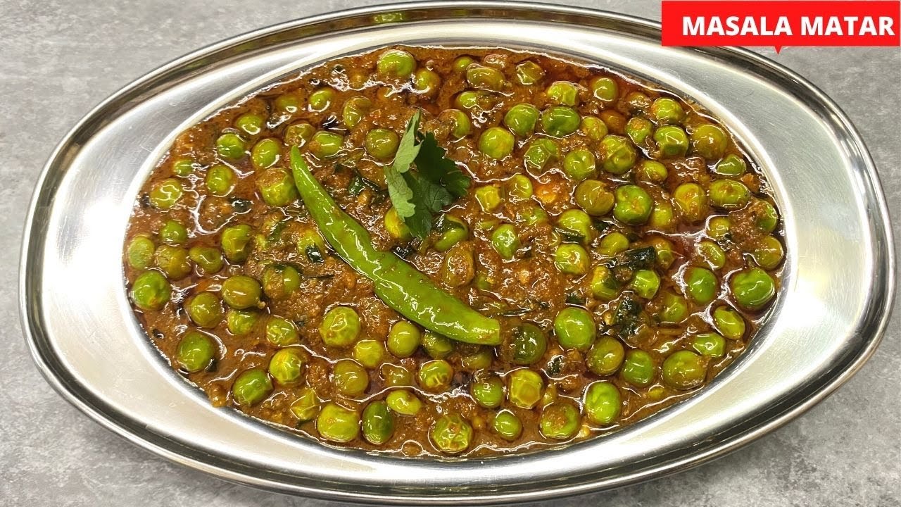 Restaurant Style Masala Matar Curry Green Peas Masala Curry Matar