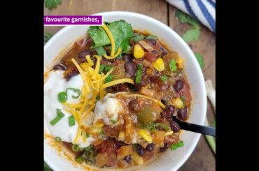 ***BLACK BEAN & CORN CHIPOTLE CHILI***