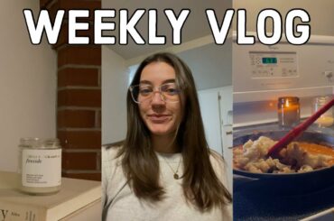 WEEKLY VLOG: my brother has covid, aritzia & grocery haul + trying new recipes