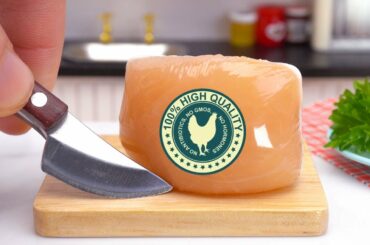 Yummy Miniature Garlic And Chili Chicken Skewers Recipe | Miniature BBQ Thai Style Tutorial