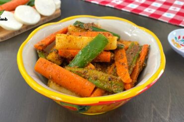 Instant Vegetable Pickle | Spicy Mixed Vegetable Achar Recipe | Tasty Foods