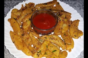 Potato Wedges - Fried recipe | Chili Garlic Wedges | Crispy potato Wedges Recipe |Easy Potato Snacks