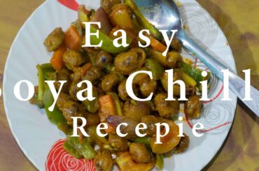 Easy Soya Chili recipe | Nepali Vegetarian Soyabean Chili