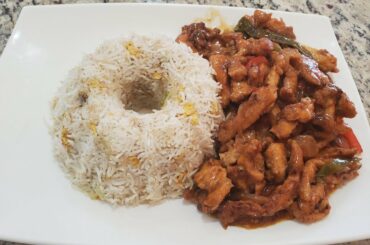 Chicken Chili Dry and Egg Fried Rice Recipe