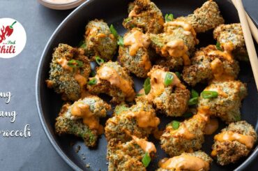 Air Fried Bang Bang Broccoli Wings | Easy Air fryer recipes | ASMR Cooking