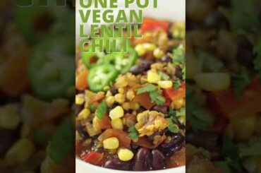 #shorts Healthy One Pot Vegan Lentil Chili | VERY BEST LENTIL SOUP |Vegan one-pot lentil soup recipe