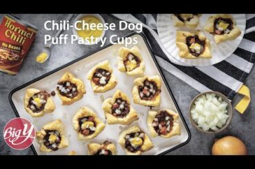 Chili-Cheese Dog Puff Pastry Cups Recipe