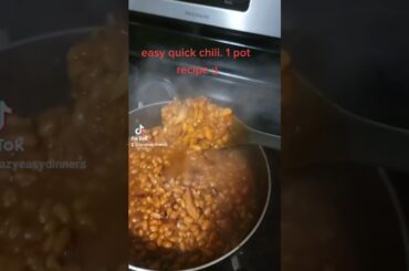 easy 1 pot chili #shorts