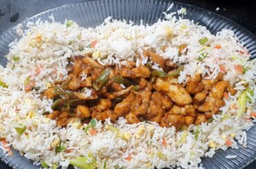 Chicken Chilli Dry With Fried Rice | Chicken Chilli Fried Rice | Chicken Chilli Dry Recipe