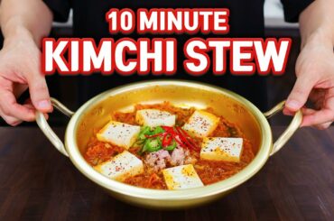 10 Minute Easy Kimchi Stew that Even a College Student Can Make! l Kimchi Jjigae Recipe