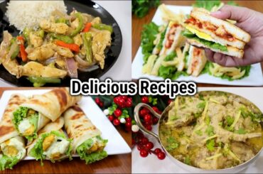4 delicious recipes | Restaurant Tandoori Club Sandwich |Chicken Cheese Paratha Roll |Chilli Chicken
