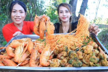 Cook noodle chili with shrimp crispy recipe - Noodle shrimp crispy recipe
