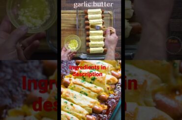 Chili Cheese Crescent Dog Bake Recipe: SUPER GOOD! #shorts #hotdog #recipe