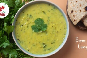 Spicy and Tasty Chickpea flour Curry without Tomato and Vegetables | Besan curry recipe | ASMR