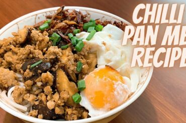 CHILLI PAN MEE RECIPE | HOW TO MAKE CHILLI PAN MEE |CHILLI PAN MEE MALAYSIA|DRY CHILI PAN MEE RECIPE