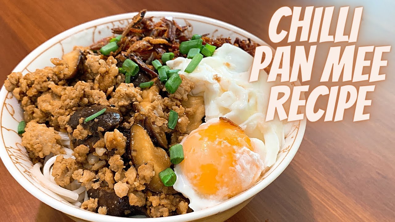 CHILLI PAN MEE RECIPE HOW TO MAKE CHILLI PAN MEE CHILLI PAN MEE MALAYSIADRY CHILI PAN MEE