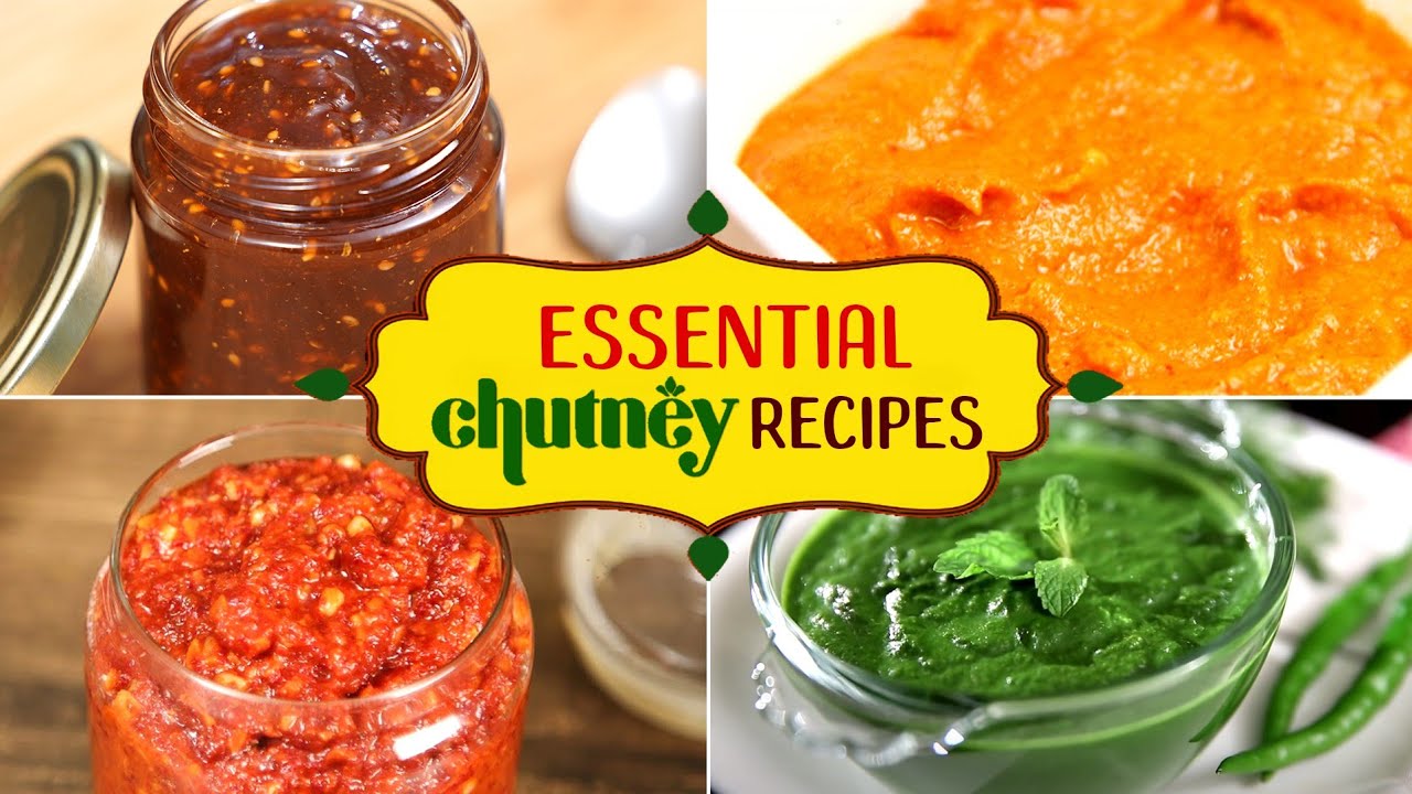 4 MustHave Chutney Recipes Mint Chutney Tamarind Chutney Garlic Chutney Indian Dips
