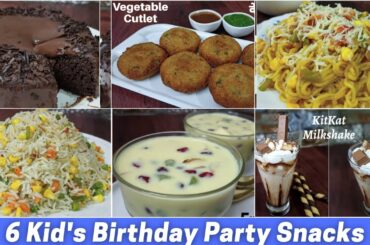6 Kid's Birthday Party Snacks | Easy Birthday Party Menu Ideas | Quick & Tasty Party Snacks