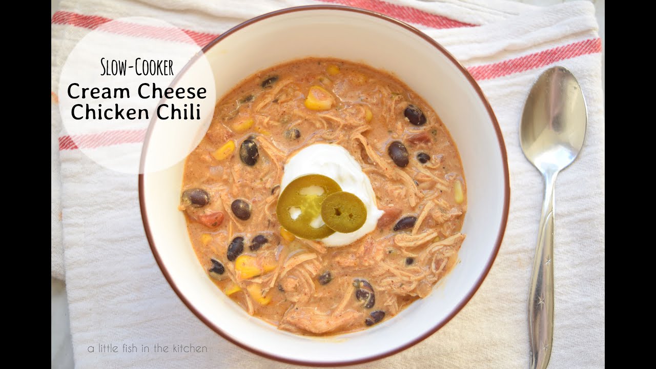 SlowCooker Cream Cheese Chicken Chili Chili Chili