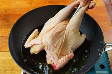 Deep Fried Whole Chicken / Eating Chicken With Chili Sauce So Delicious