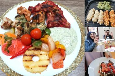Making Delicious Chicken Tikka Platter-4 recipes- Lal, Hara, white chicken tikkas & Tandoori Chicken