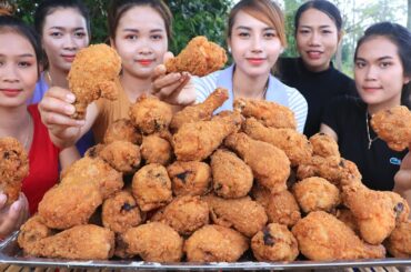 Cooking chicken crispy recipe and eating delicious - Chicken crispy recipe