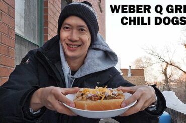 How To Grill CHILI DOGS | Winter Comfort Food on the Weber Q