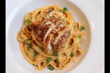 Spicy Chicken Alfredo Pasta (Fettuccine) Recipe