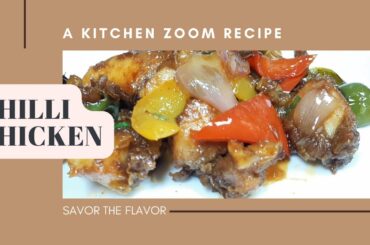 Chilli Chicken Recipe | Chinese Chili Chicken Dry | Kitchen Zoom #chillichicken #chillichickenrecipe