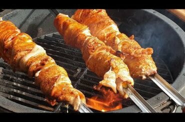Giant Cheese Peperoni Pork Belly BBQ Torches