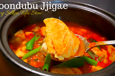 Sundubu Jjigae - Korean spicy silken tofu stew the mixed seafood