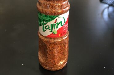 Mexican chili fruit spice. Just realized that I haven’t seen this posted before. It adds a nice zing to all fruit.