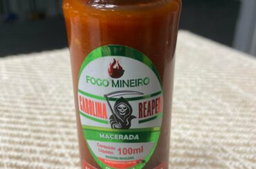 Fogo Mineiro Carolina Reaper - By far the hottest stuff on the planet, macerated reapers. Pure fire somehow without losing the flavor of your food