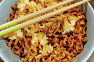 Samyang X2 ramen with fried egg