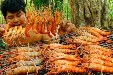Wilderness Cooking Skill | Perfect Cajun Crayfish Hot Spicy Eating With Chili Sauce | ASMR MUKBANG.