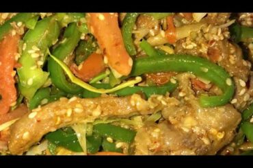 Stir Fry Seasme Mutton Chilli Recipe || Fast & Feast Recipes