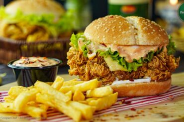 Crispy Chicken Burger Recipe by SooperChef
