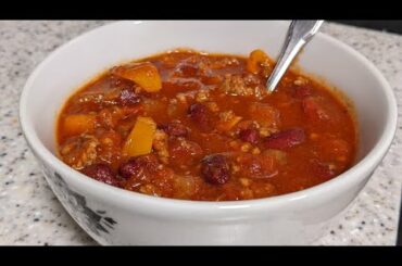 ASMR Cooking | No Talking | Pork Chili | Easy & Fast Slowcooker Recipe