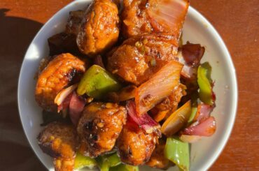 Chili mushroom recipe with ginger and garlic powder | No ginger garlic paste recipe