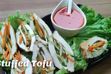 Easy Stuffed Tofu Recipe with Chili Sauce | Tauhu Sumbat Kuah Cili