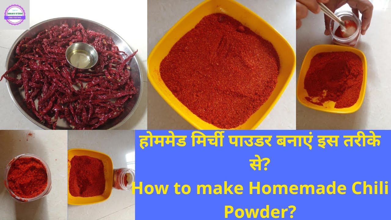 How to make Homemade Chili Powder Mirchi Powder Red Chilli Powder