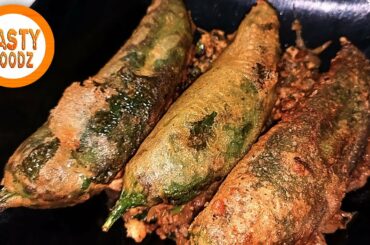 Stuffed Keema Green Chilies | Keema And Chili | Fast And Easy Recipe By Tasty Foodz.