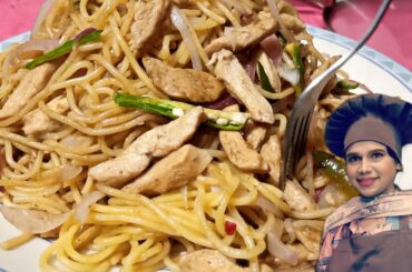 RESTAURANT STYLE - Chicken Chilli Spaghetti Recipe - Easy Recipe