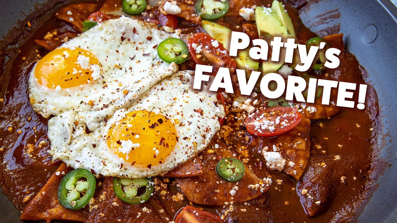 Chilaquiles (Breakfast Tortillas in Ancho Chili Sauce) Chili Chili