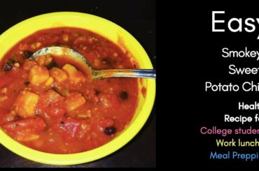 Instant Pot Smokey Sweet Potato and Blackbean Chili recipe + taste test | healthy meal prep