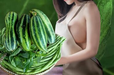 Amazing Girl Beat the cucumber with the delicious chili recipe, Eating Diner