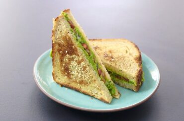 High Protein Veg Sandwich Recipe - Healthy Sandwich For Weight Loss - Chana Sandwich/Chickpea